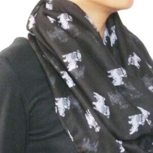 Lina & Lily Pug Dog Print Women’s Infinity Scarf